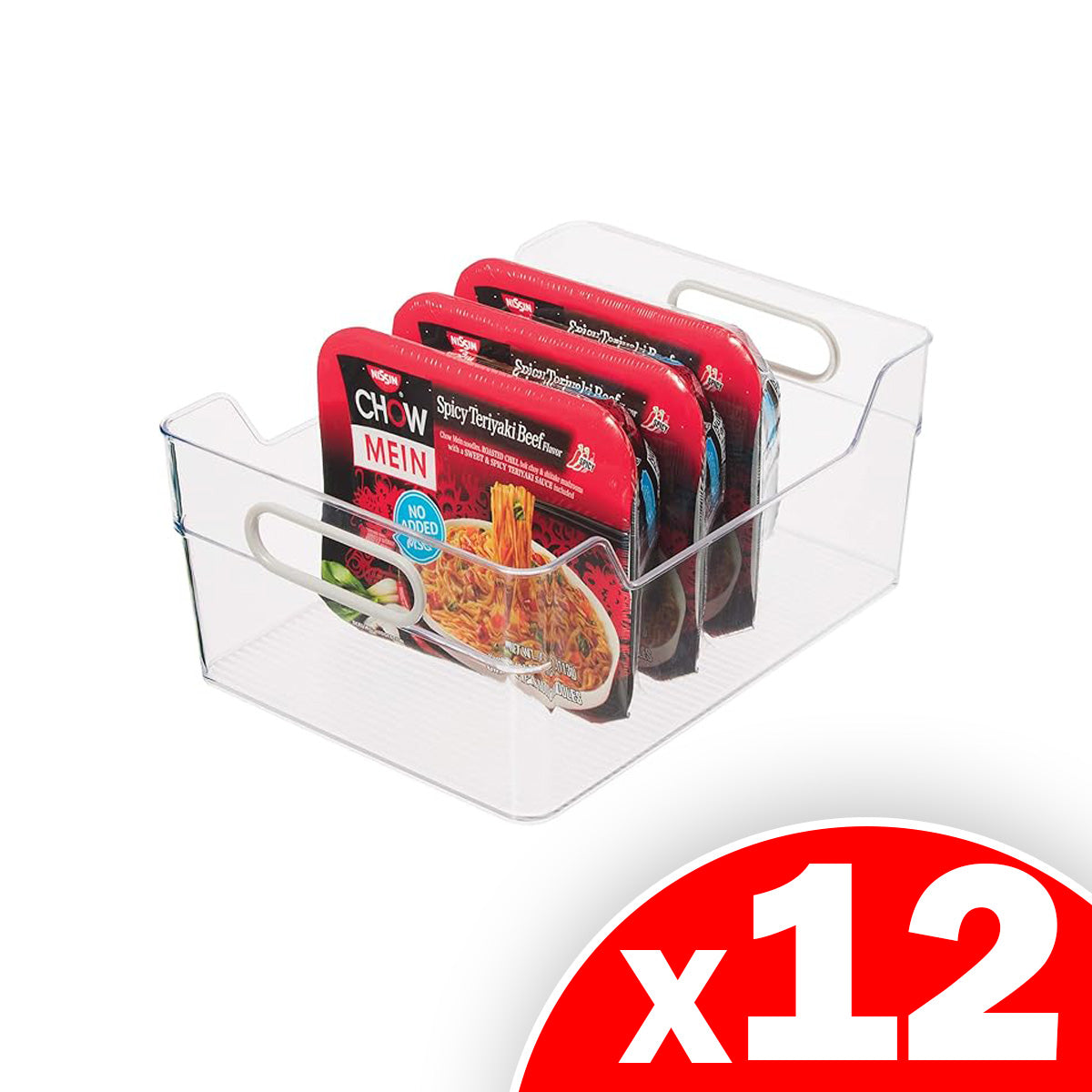 SharpChef Cabinet / Drawer High Wall Storage Bin (13.5" x 9.75" x 5"), 12 Pack