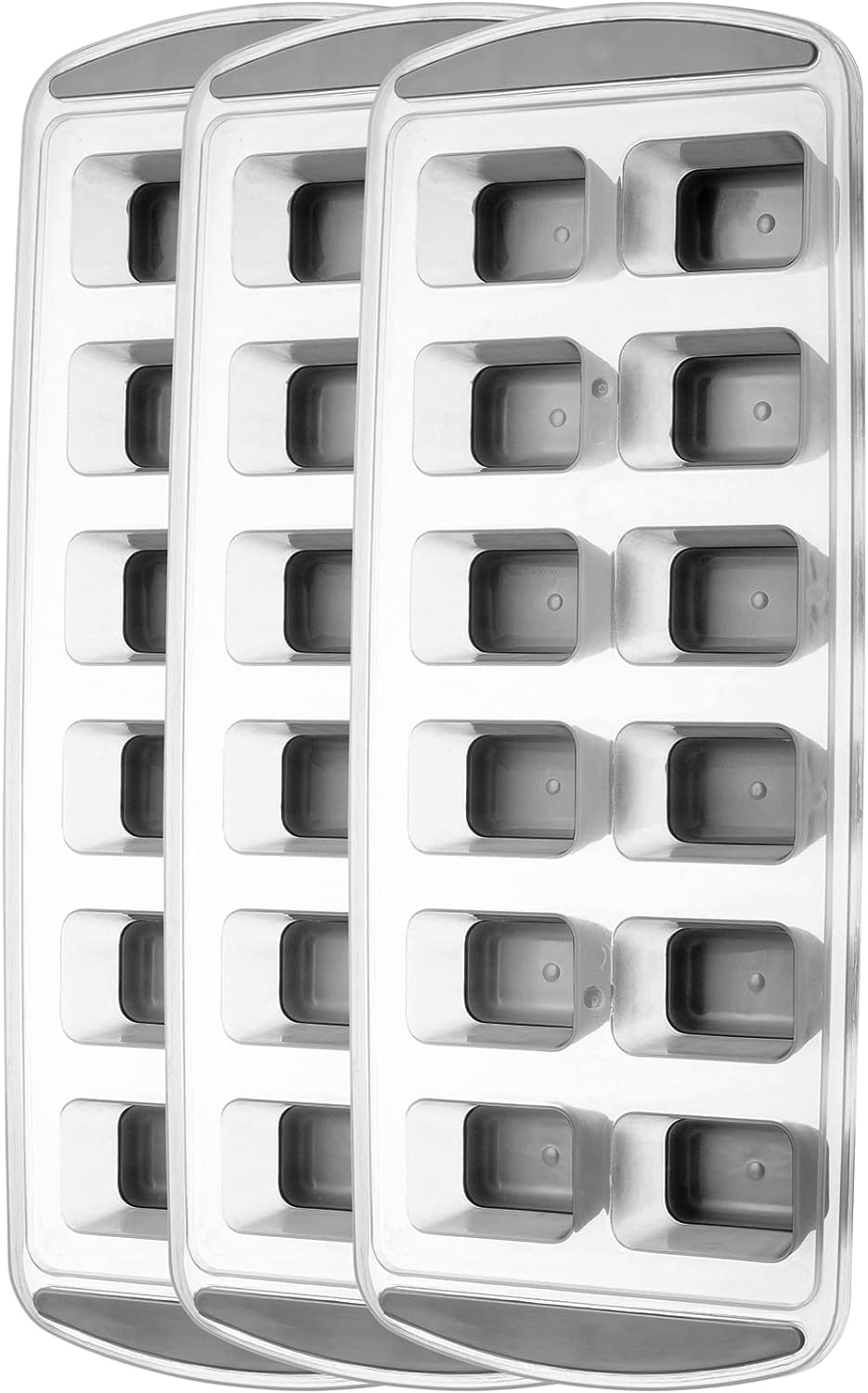 Edge Easy Release Silicone Ice Cube Trays Large Square, 3 Pack