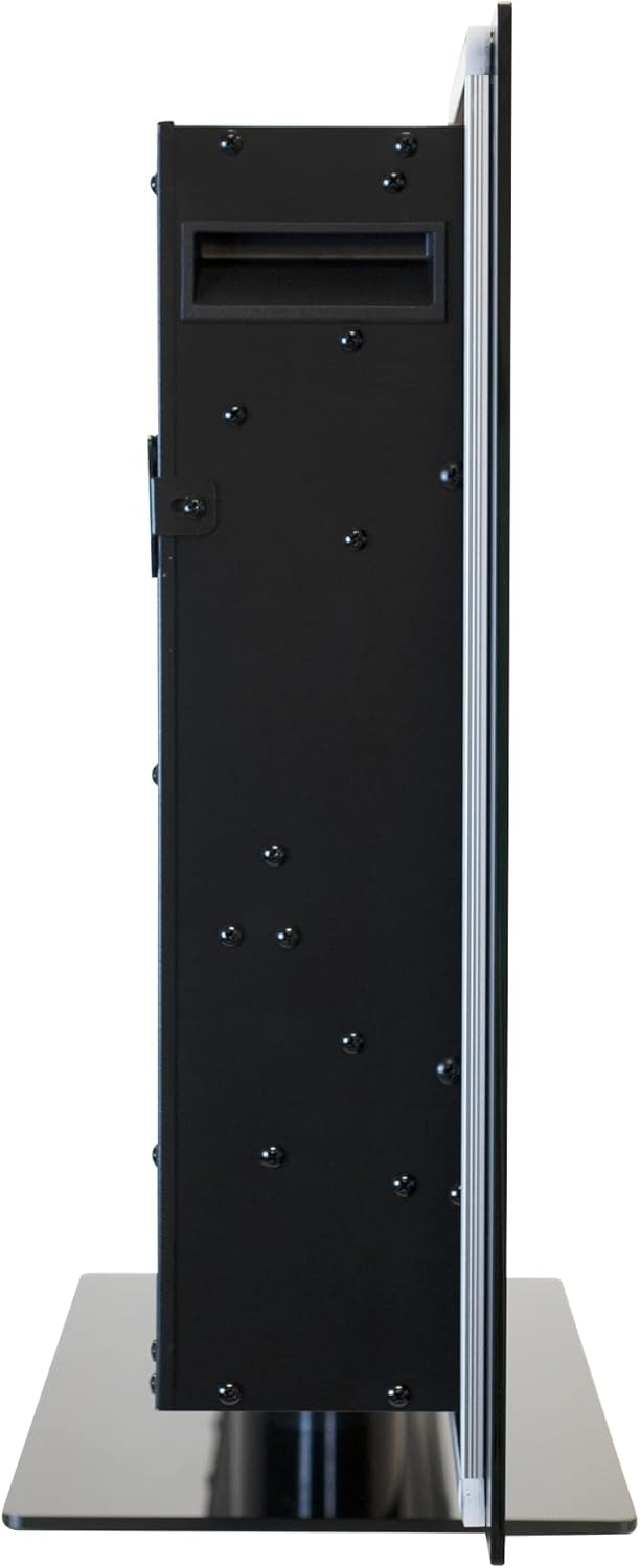 Eden Branch Heating Wall Mounted & Stand, with Bluetooth Speaker, Crystals/Log Flame Effect, Black - 42