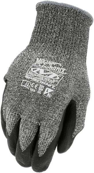 Mechanix Wear-Spanish Language Only Tag-SpeedKnit CR5 Coated, Cut Resistant Gloves, Salt & Pepper, 1 Pair with hang tag (Sizes SM/MD and LG/XL)
