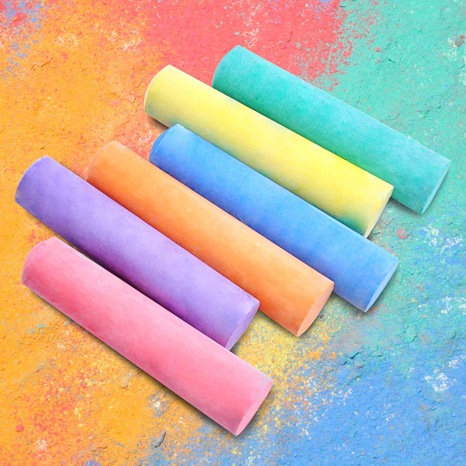 JOYIN 48-Piece Jumbo Washable Sidewalk Chalk Set for Kids – Non-Toxic Outdoor Art Toy