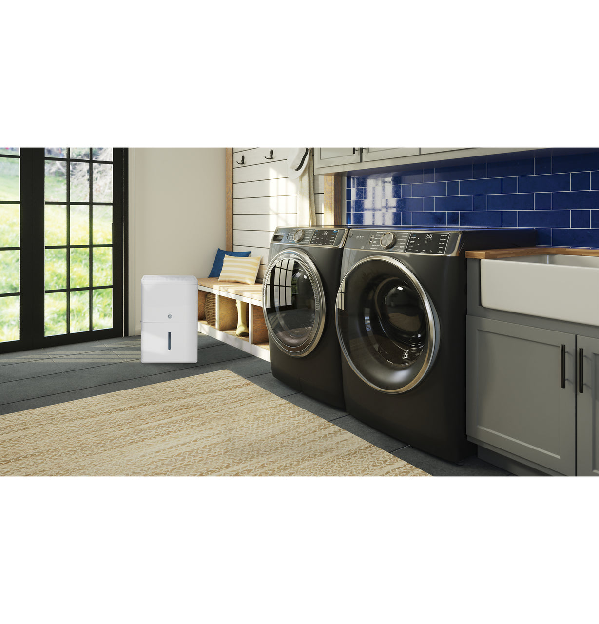 Restored General Electric 35 Pint Energy Star Portable Dehumidifier, White, ADHL35LA (Factory Refurbished)