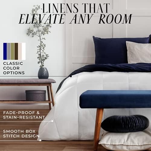 Italian Luxury King/Cal King Comforter - 2100 Series Blanket, Down Alternative Insert w/ Corner Tabs - Home Bedding - 104"x98" Navy King/California King Navy