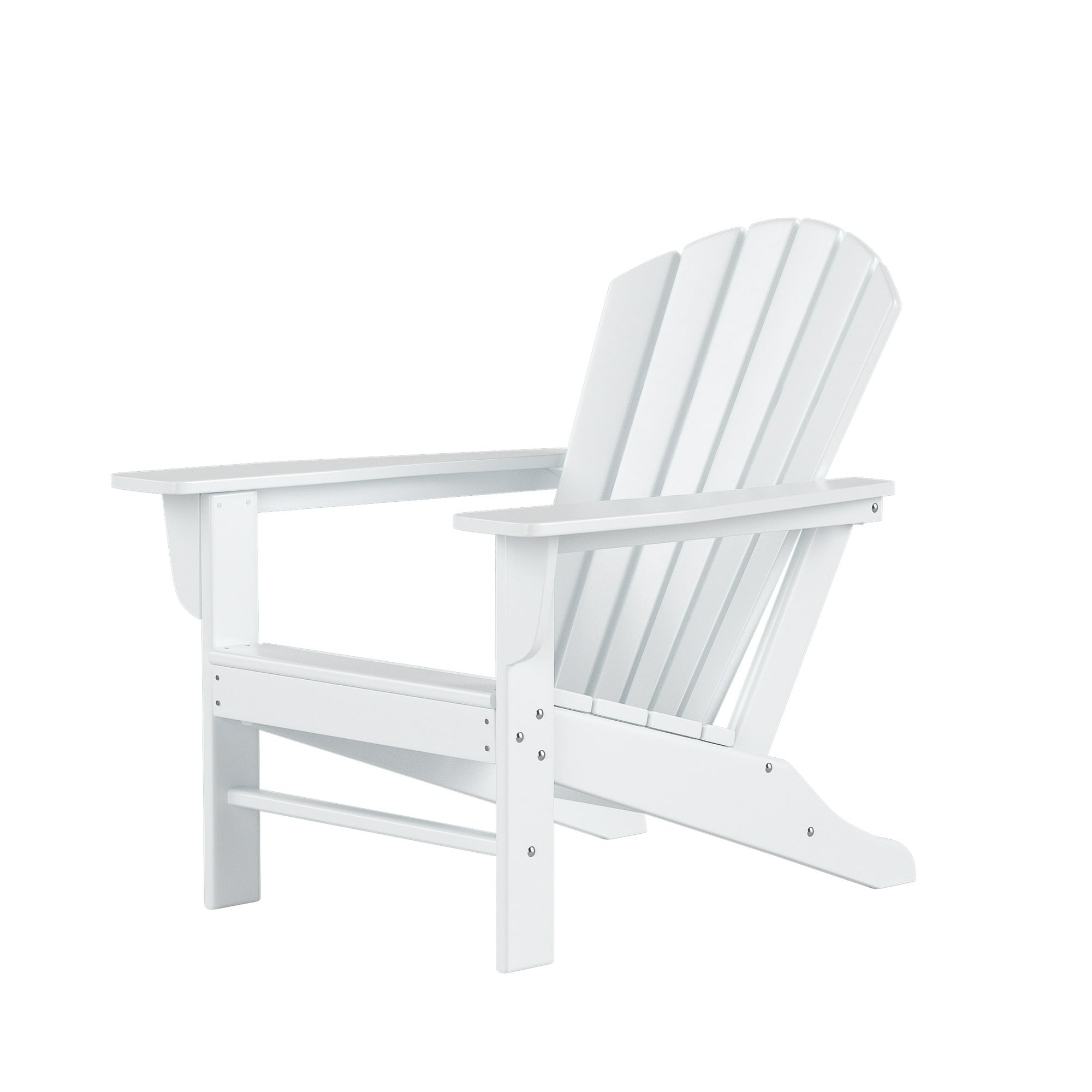 Outdoor Patio Fixed Adirondack Chair- White
