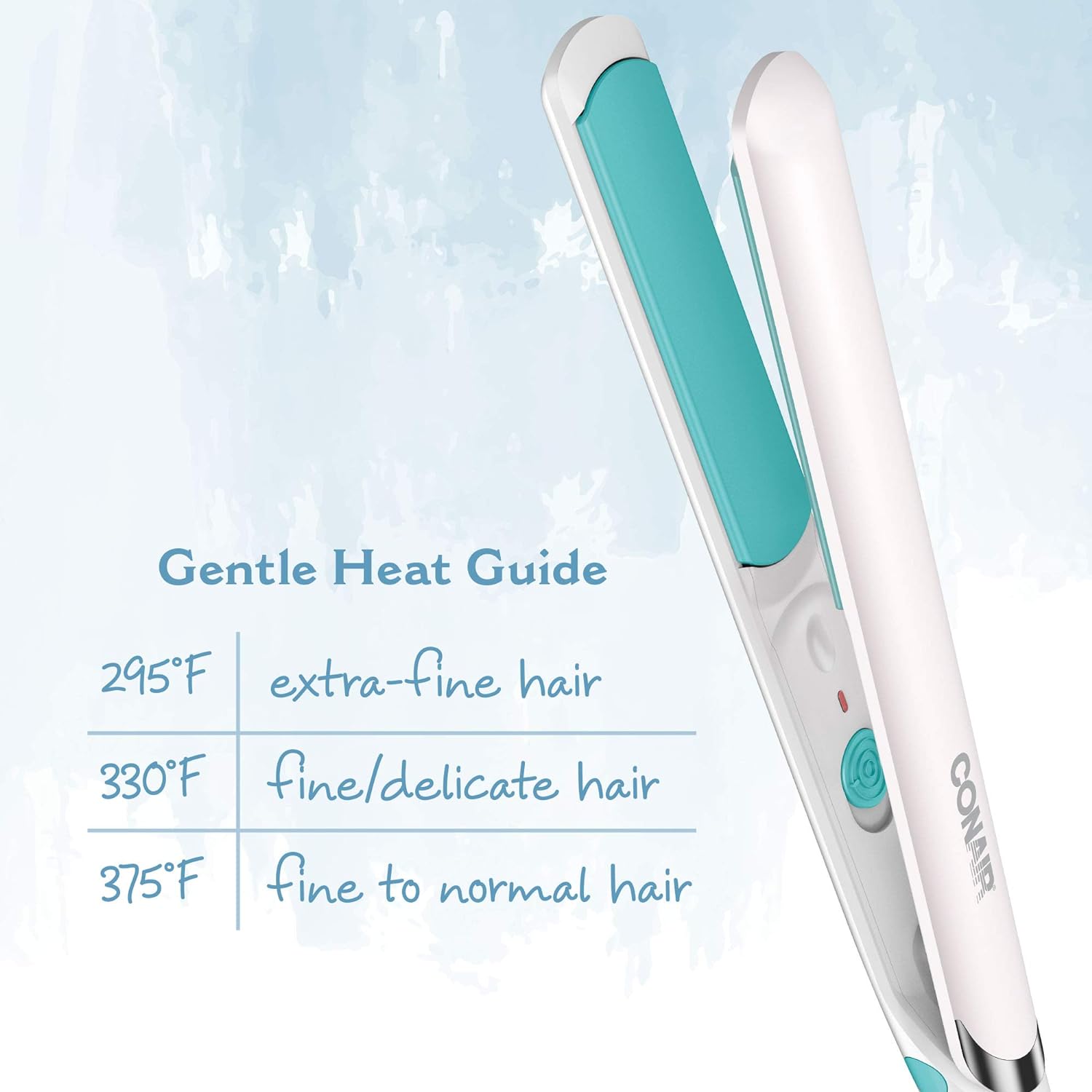 Conair OhSoKind For Fine Hair Flat Iron; 1-inch Almond & Aloe Vera Flat Iron