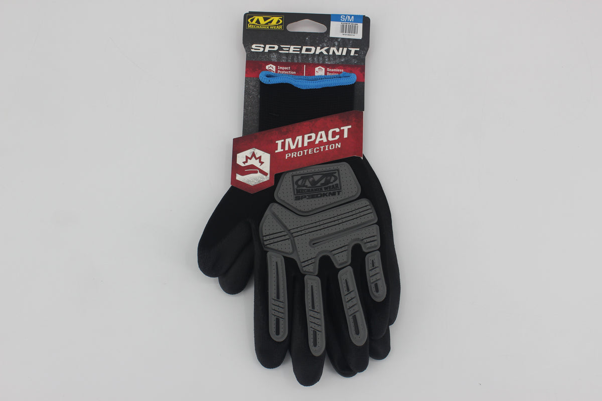Mechanix Wear SpeedKnit Impact Work Gloves - 13-Gauge Shell, High-Dexterity PU Grip, TPR Back of Hand Protection, SM