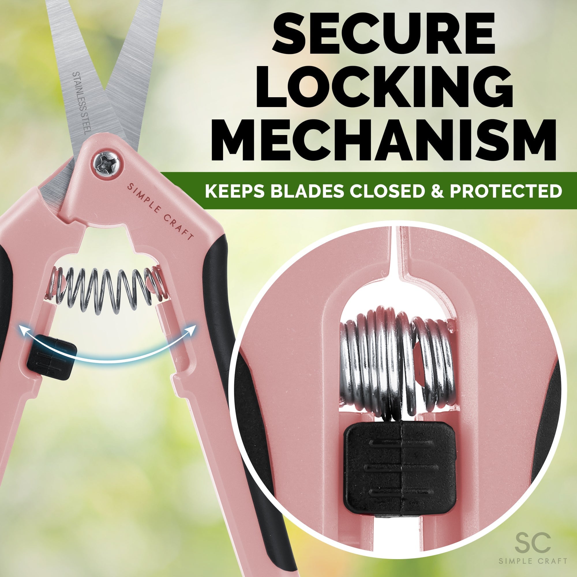 Simple Craft Stainless Steel Coated Pruning Shears - Pink
