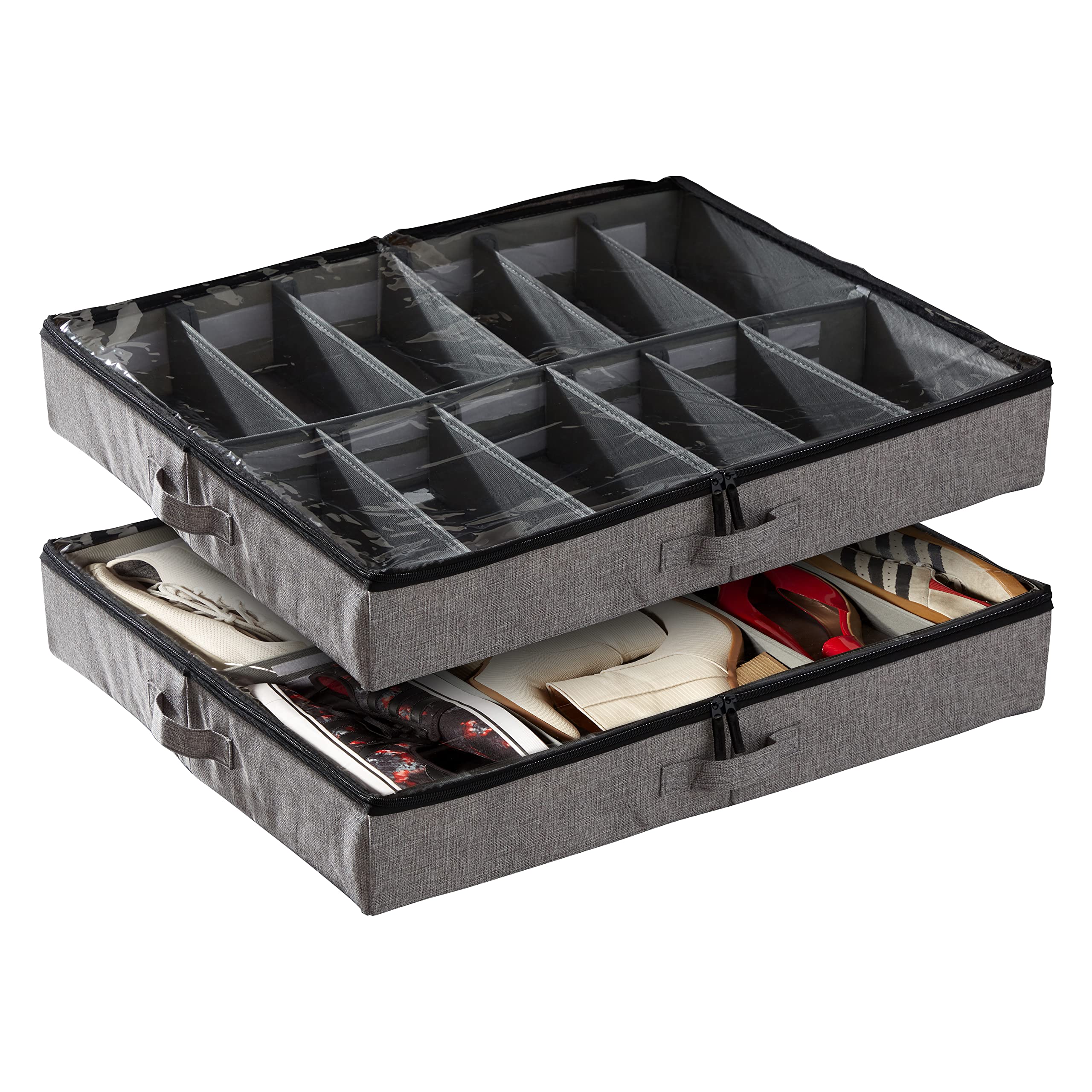 PHINOX Opbergcontainers voor onder het bed met wielen, 2-pack PHINOX Opbergcontainers voor onder het bed met wielen, 2-pack