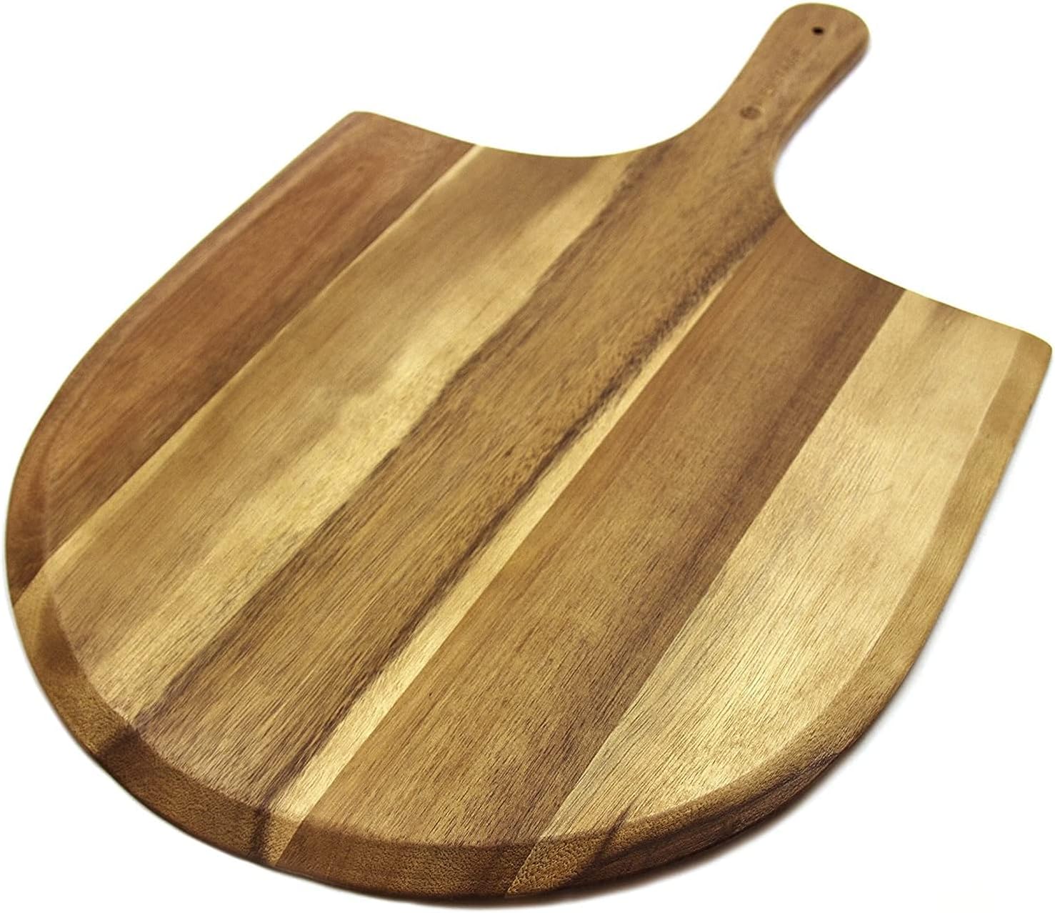 Heritage Acacia Wood Pizza Peel - 22x14 inch Large Wooden Paddle Board with Handle