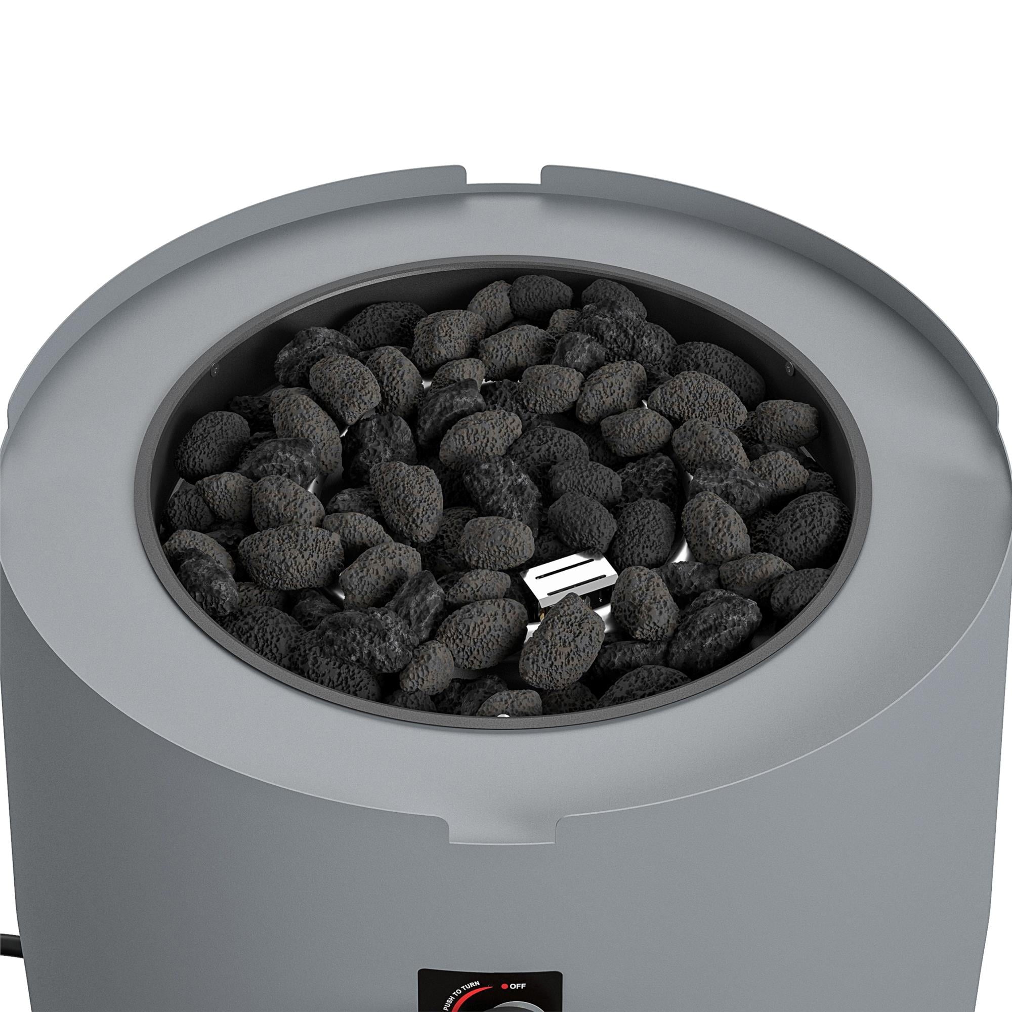 CosmoLiving by Cosmopolitan, Astra Collection, 23" Fire Pit, Dark Gray