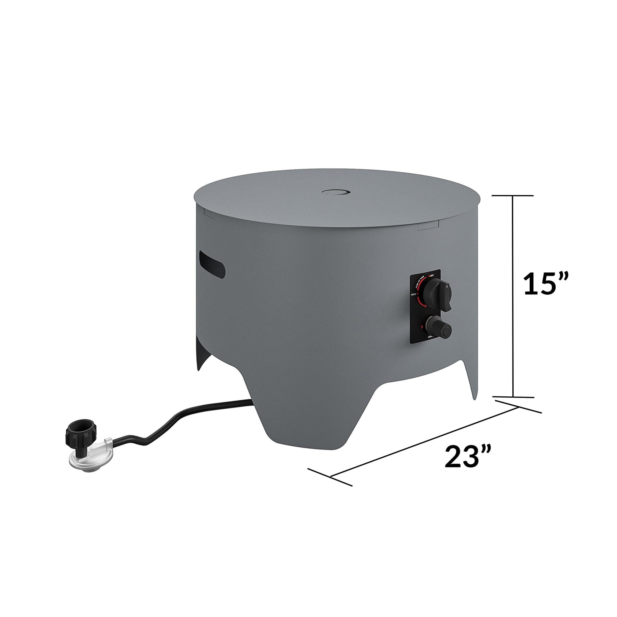 CosmoLiving by Cosmopolitan, Astra Collection, 23" Fire Pit, Dark Gray