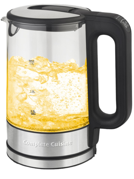 Complete Cuisine Electric Glass Kettle, 1.7L