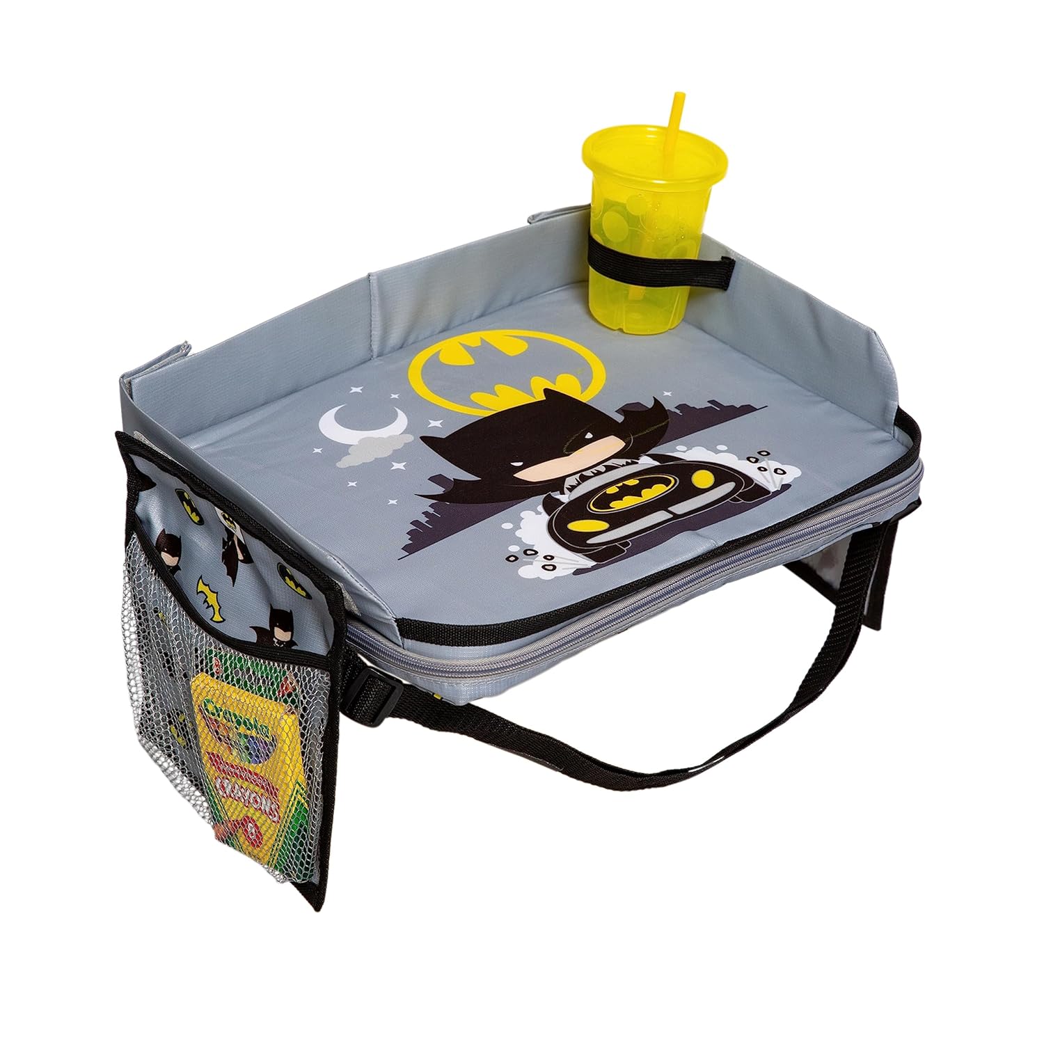 Kids Travel Tray, DC Comics Batman | 3-in-1 Travel Tray, Travel Bag, and Tablet Holder