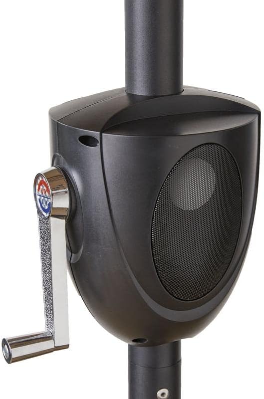 Sun-Ray 9' Round 8Rib Aluminum Bluetooth Solar Lighted Umbrella - Grey