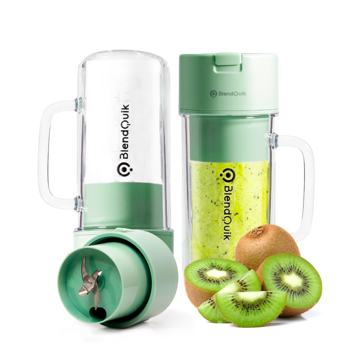 BlendQuik 14oz 10-Blade Portable Blender For Shakes & Smoothies with Leakproof & Stylish Design