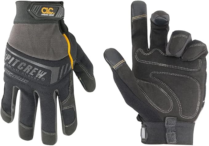 CLC Pit Crew 205BM Engine Crew Mechanic's Glove, Black