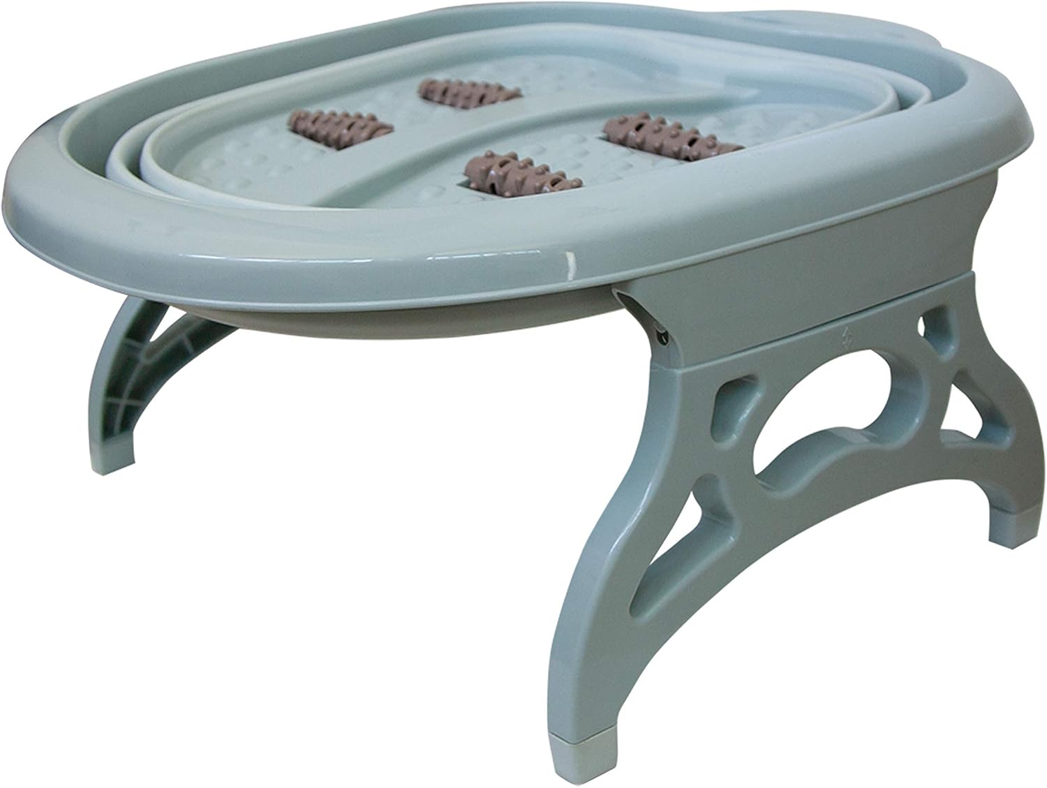 Estelle Beauty Collapsible Foot Bath Massager - Non-Slip 3 Gal. Capacity - Gray