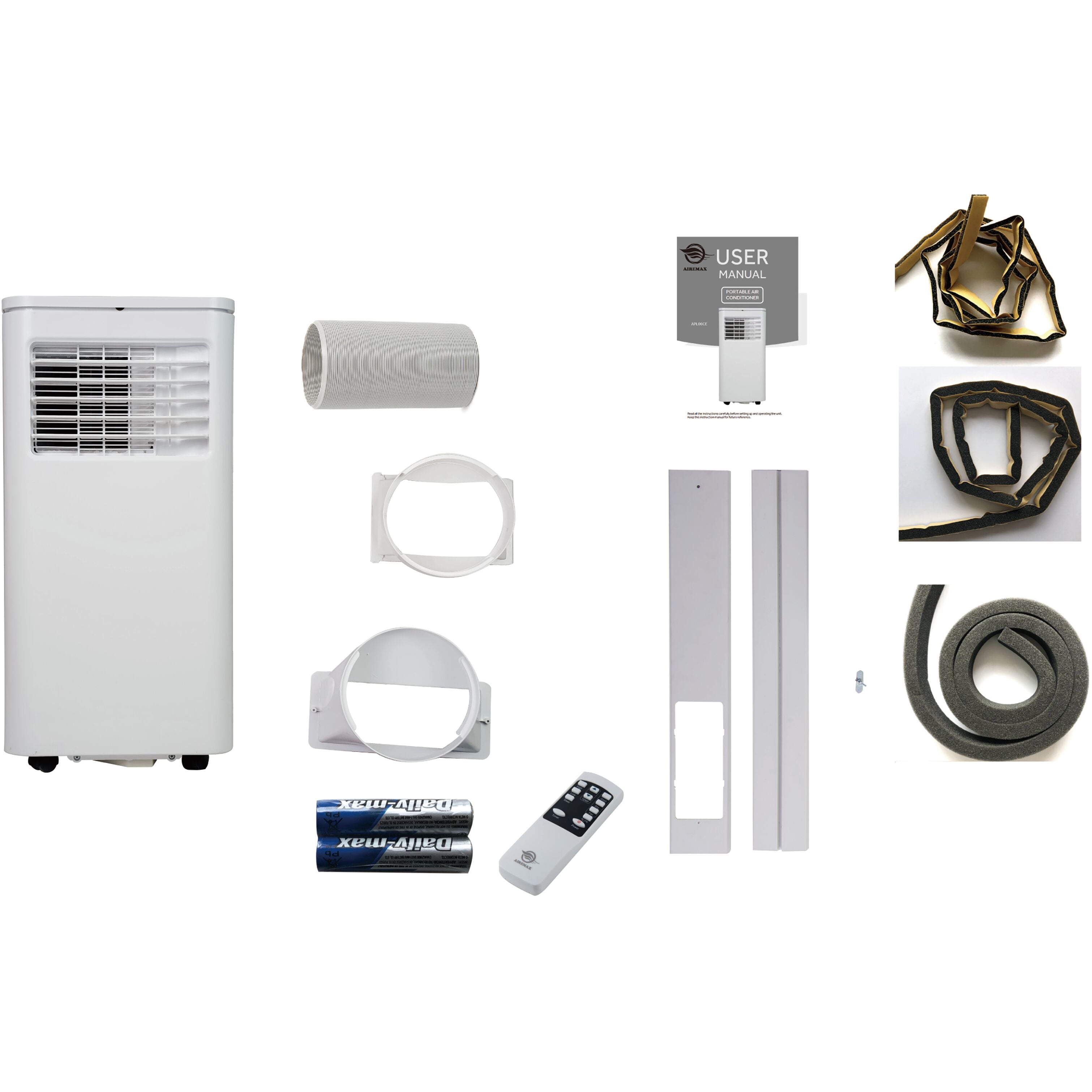Aire Max 6,000 BTU (12,000 BTU ASHRAE) Portable Air Conditioner, up to 300 sq ft, APL06CE