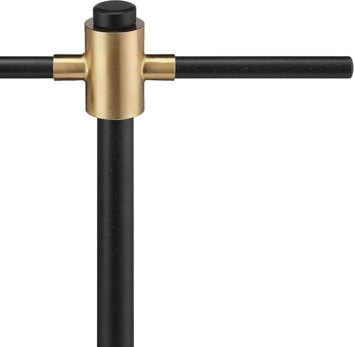 Rumi Lighting 17 in. Brass Gold and Black Lamp with 2 Fast Charging USB Ports for Task and Reading