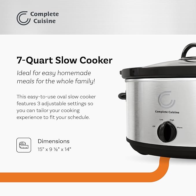 Complete Cuisine 7.0 QT Slow Cooker