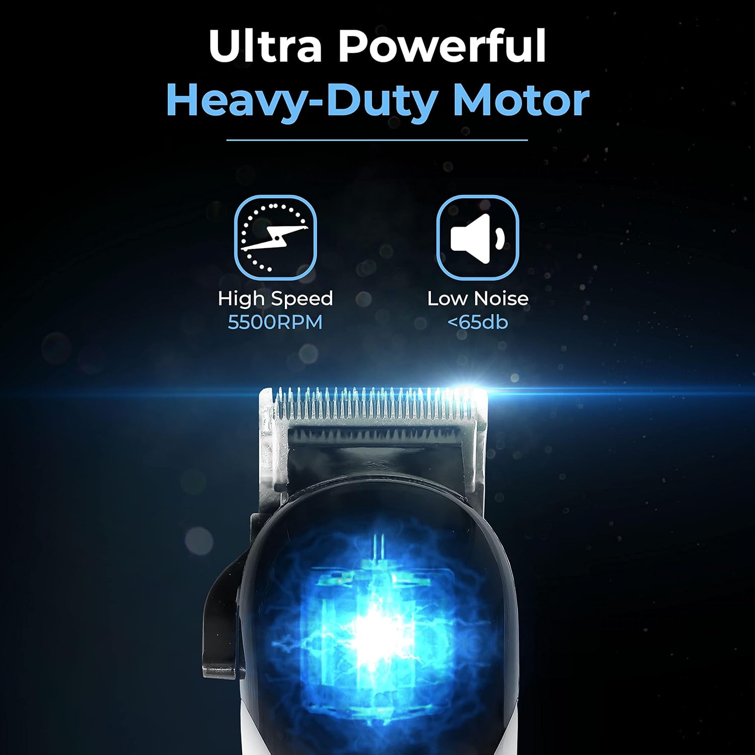 Mueller Ultragroom Professional Hair Clippers for Men with Colored Design, Hair Trimmer for Men, 12 Guide Combs, Trimmer for Hair, Beards, Head, Body, and Face