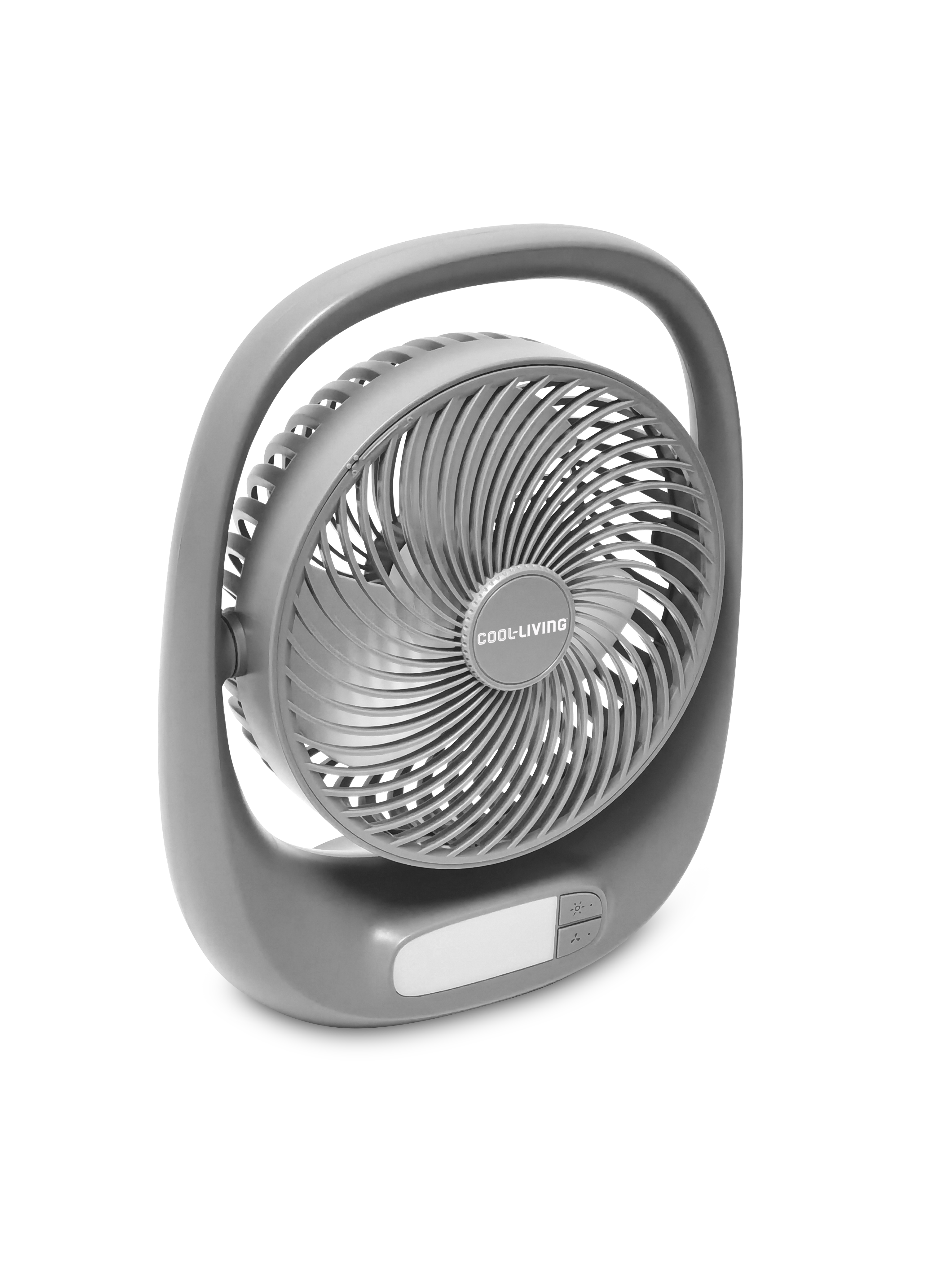 Cool- Living 6" Portable Rechargeable Fan with LED Night Light