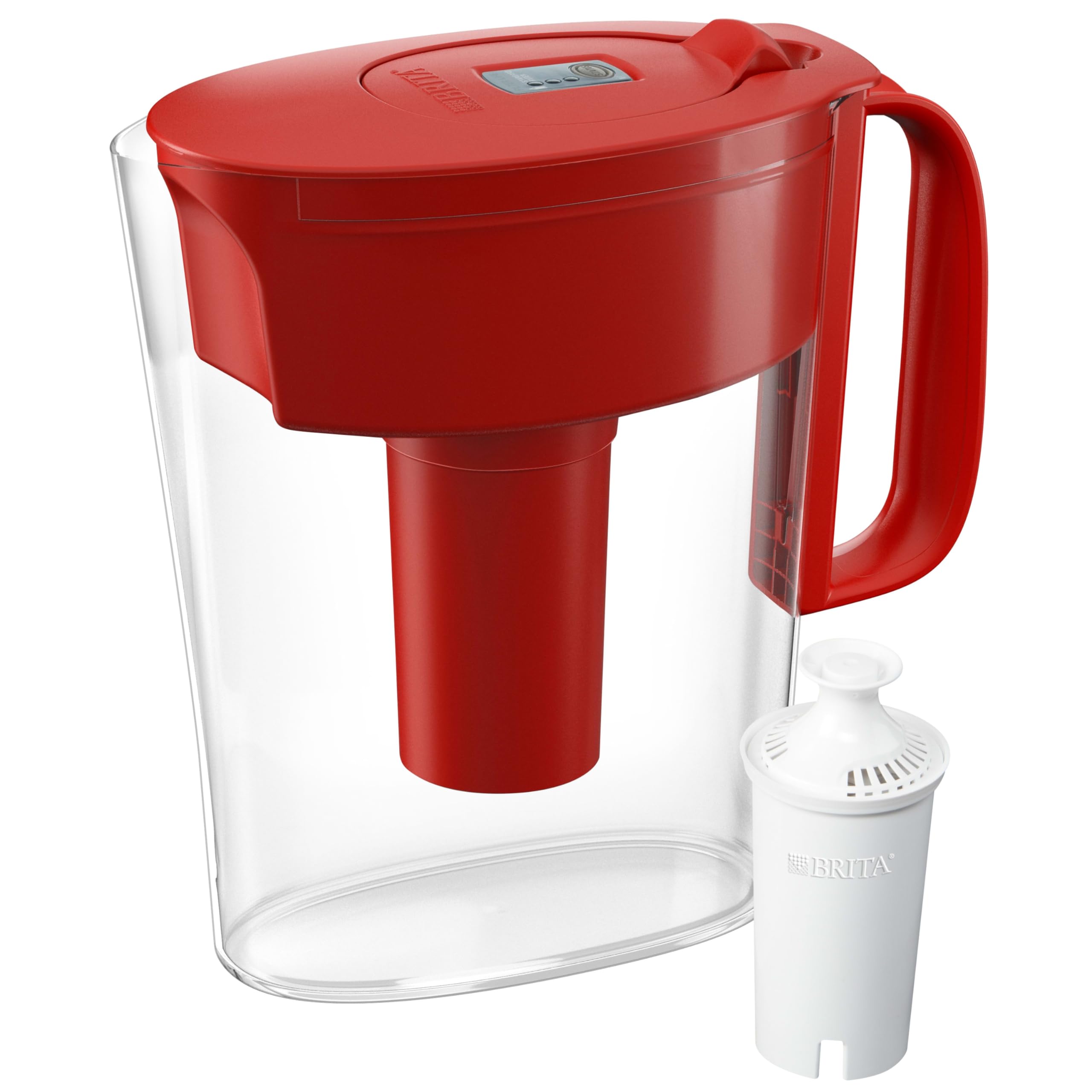 Brita Metro 6-Cup Water Filter Pitcher Red BPA-Free w/ 1 Filter