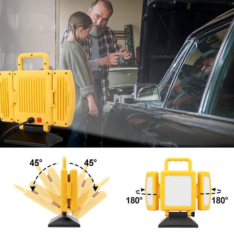 BrightLiving 2-in-1 Foldable LED Work Light with Tripod, 7500 Lumens