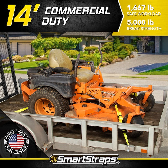 SmartStraps, 14ft. 5000lb Ratchet X Ratchet Tie Down 2Pk Yellow