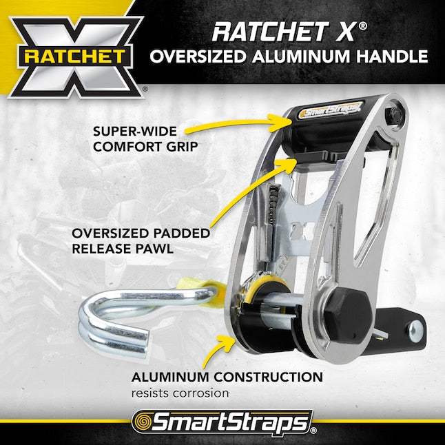 SmartStraps, 14ft. 5000lb Ratchet X Ratchet Tie Down 2Pk Yellow