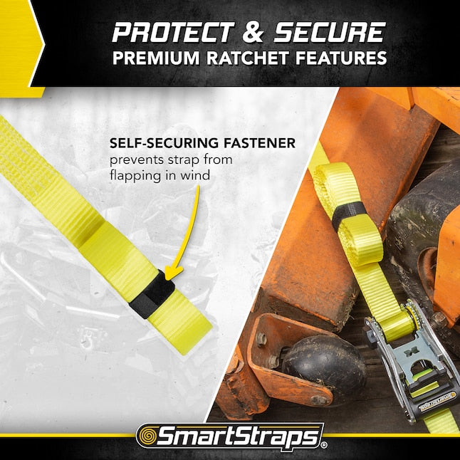 SmartStraps, 14ft. 5000lb Ratchet X Ratchet Tie Down 2Pk Yellow