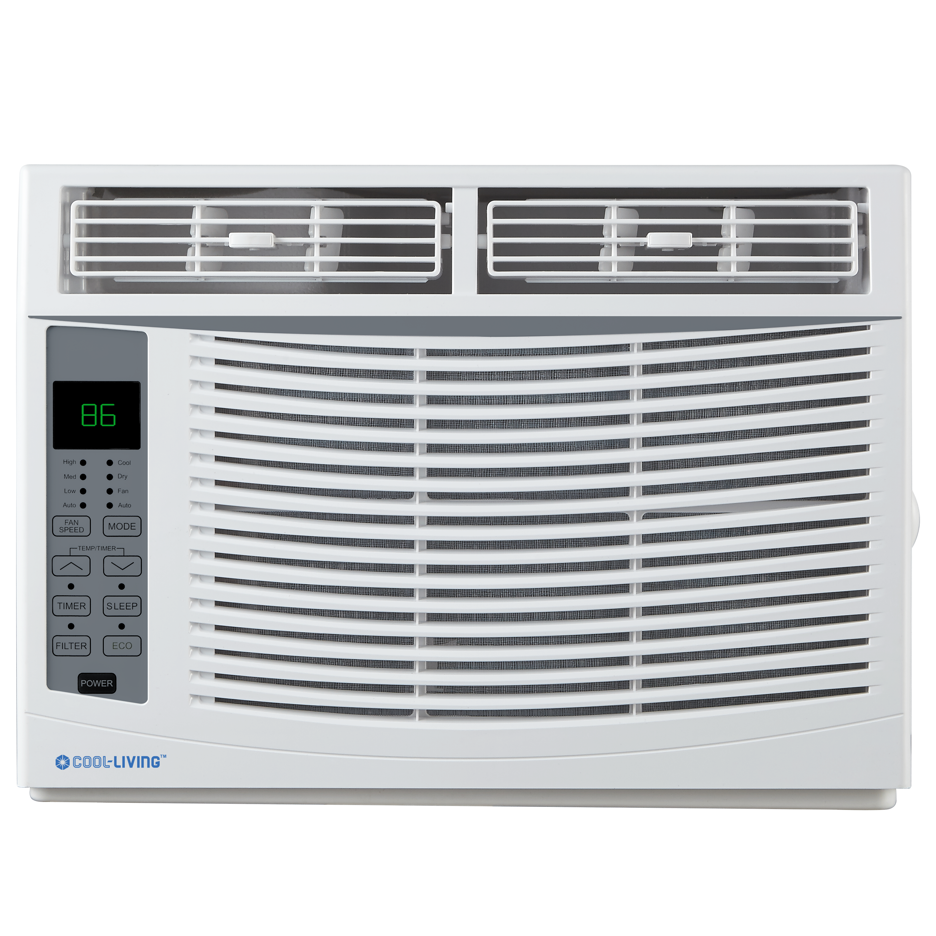 Cool Living 6,000 BTU Air Conditioner with Remote, Auto-Restart, 3 Cooling & Fan Speeds, Energy Saver, White