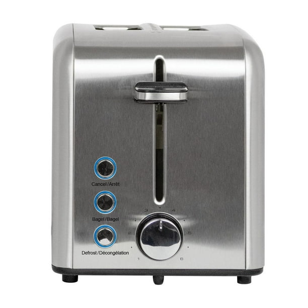 Kalorik 2-Slice Rapid Toaster – 1400W Stainless Steel, Extra-Wide Slots, 6 Shade Settings, Bagel & Defrost Functions