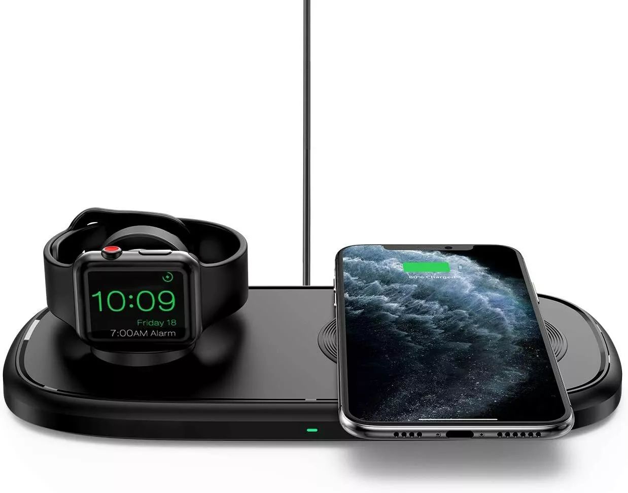 Seno 2-IN-1 Wireless Charger Pad for Samsung Phones + Galaxy Watch