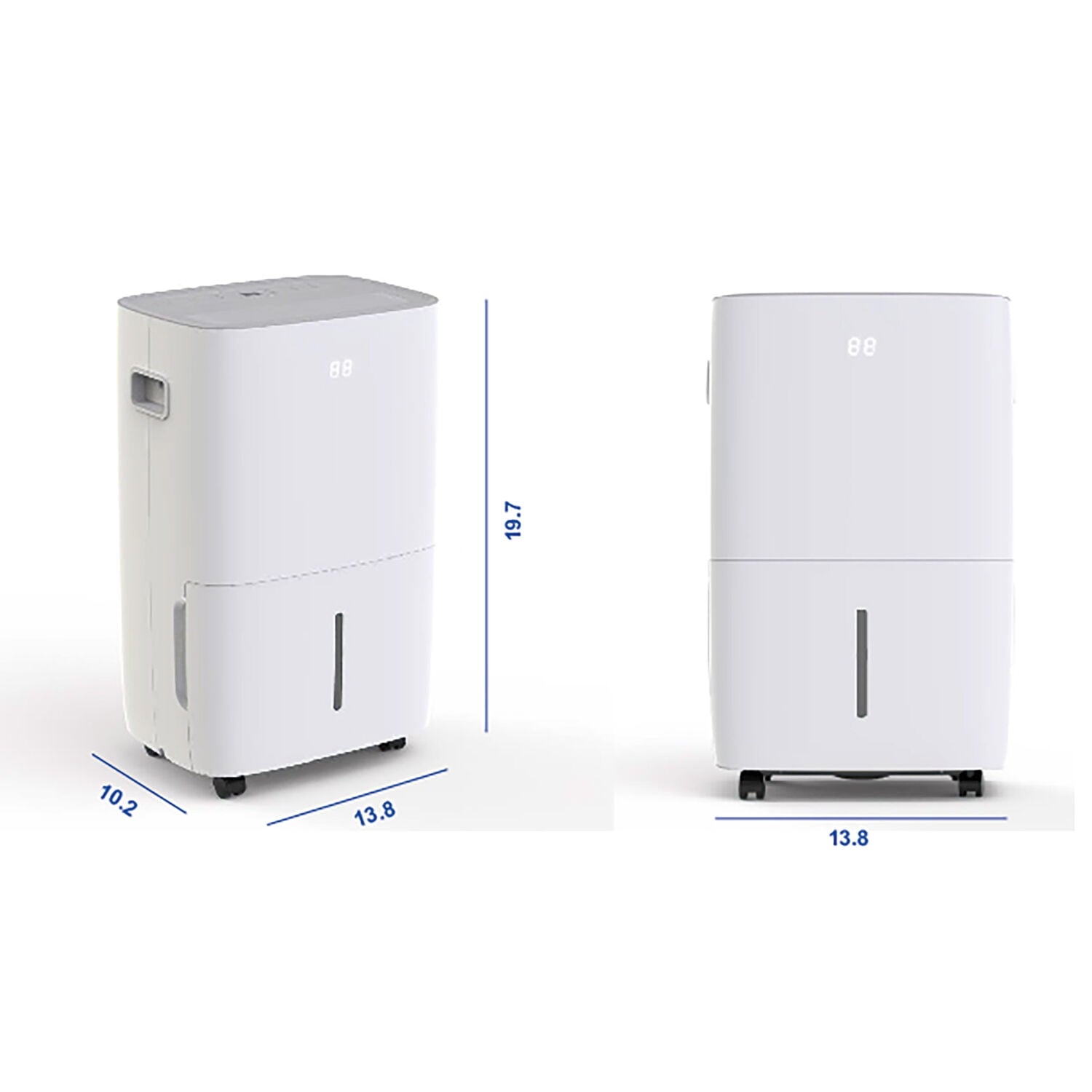 JHS 50-Pint DOE Dehumidifier – Energy Star Certified, Auto-Restart, Continuous Drain, 4,500 sq ft Coverage