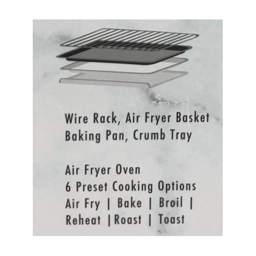 AR + COOK 17 Qt Capacity Air Fryer Oven, Aqua Blue