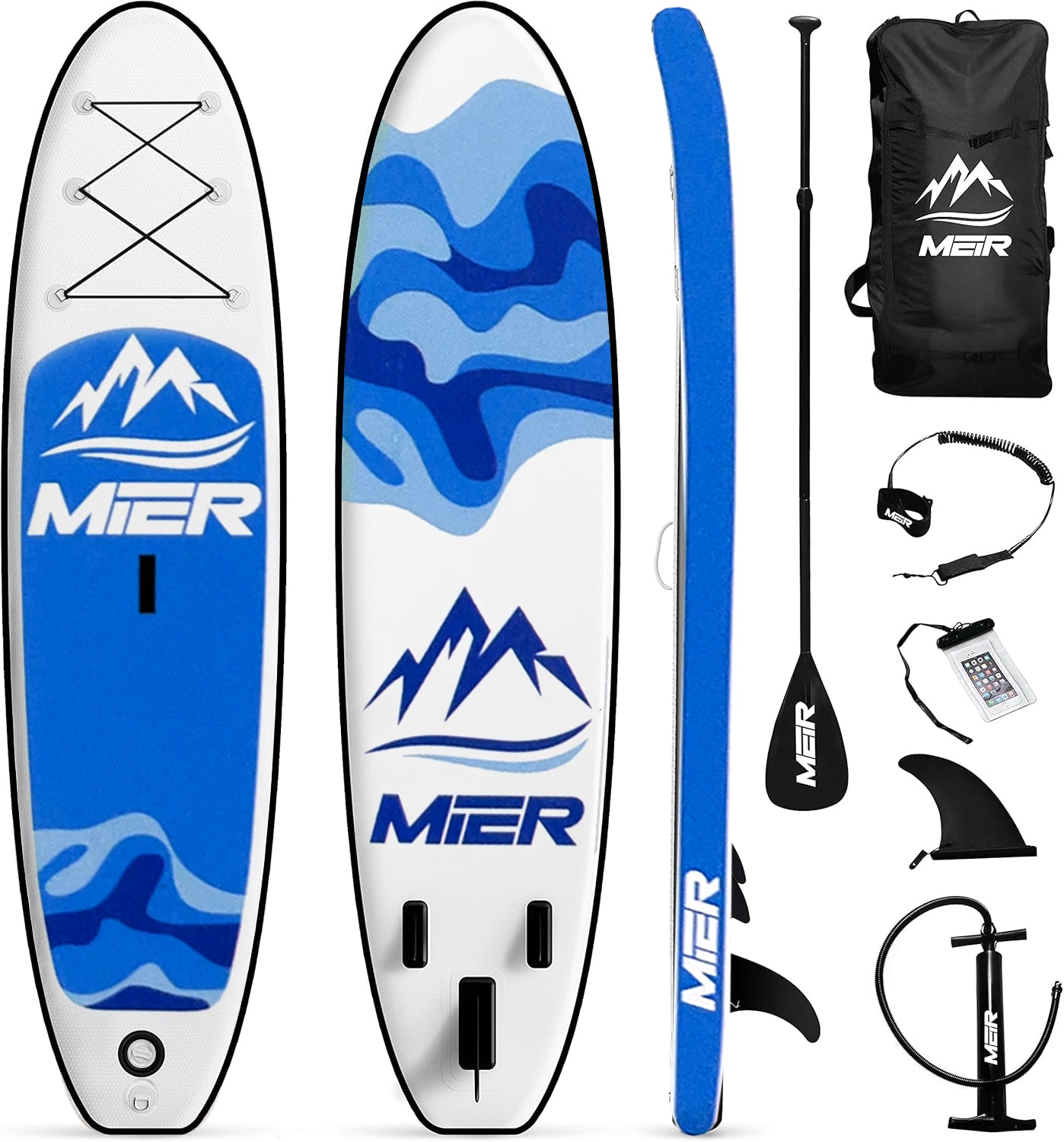 Lange DriftReign 10FT Inflatable Stand Up Paddle Board with SUP Accessories, Backpack, Waterproof Bag, Ankle Leash, Fin and Pump