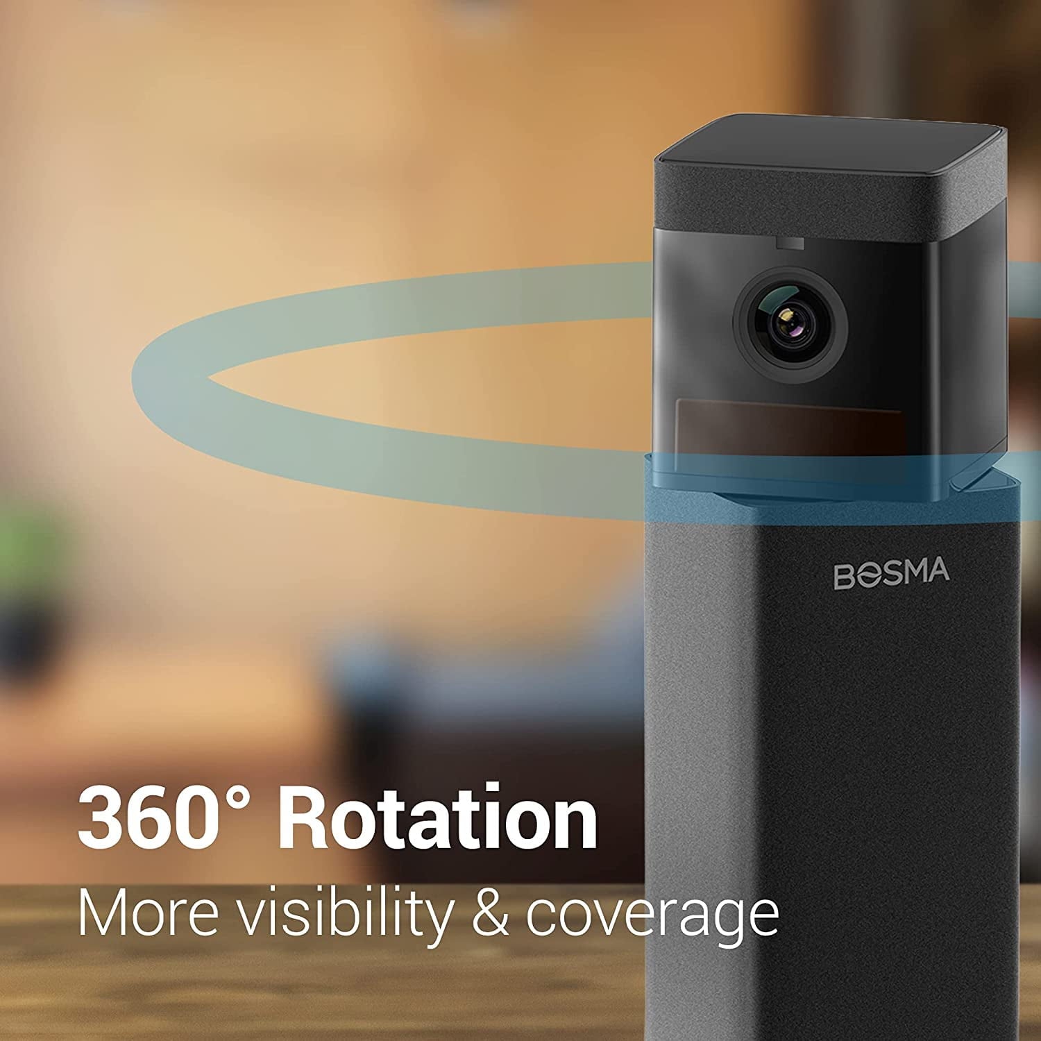 Bosma X1 1080p HD Security Camera with Color Night Vision, 360 degree Pan, Advanced Motion Detection, Sound Detection, Siren Alarm & 2-Way Audio