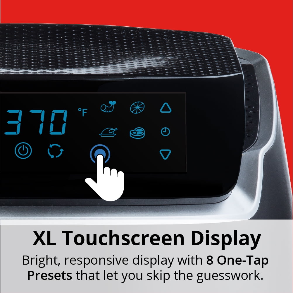 Aria Air Fryers 10qt Air Fryer Oven, Black - Touchscreen, Rotating Rotisserie, Dehydration Mode