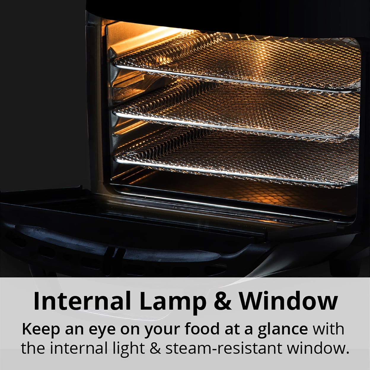 Aria Air Fryers 10qt Air Fryer Oven, Black - Touchscreen, Rotating Rotisserie, Dehydration Mode