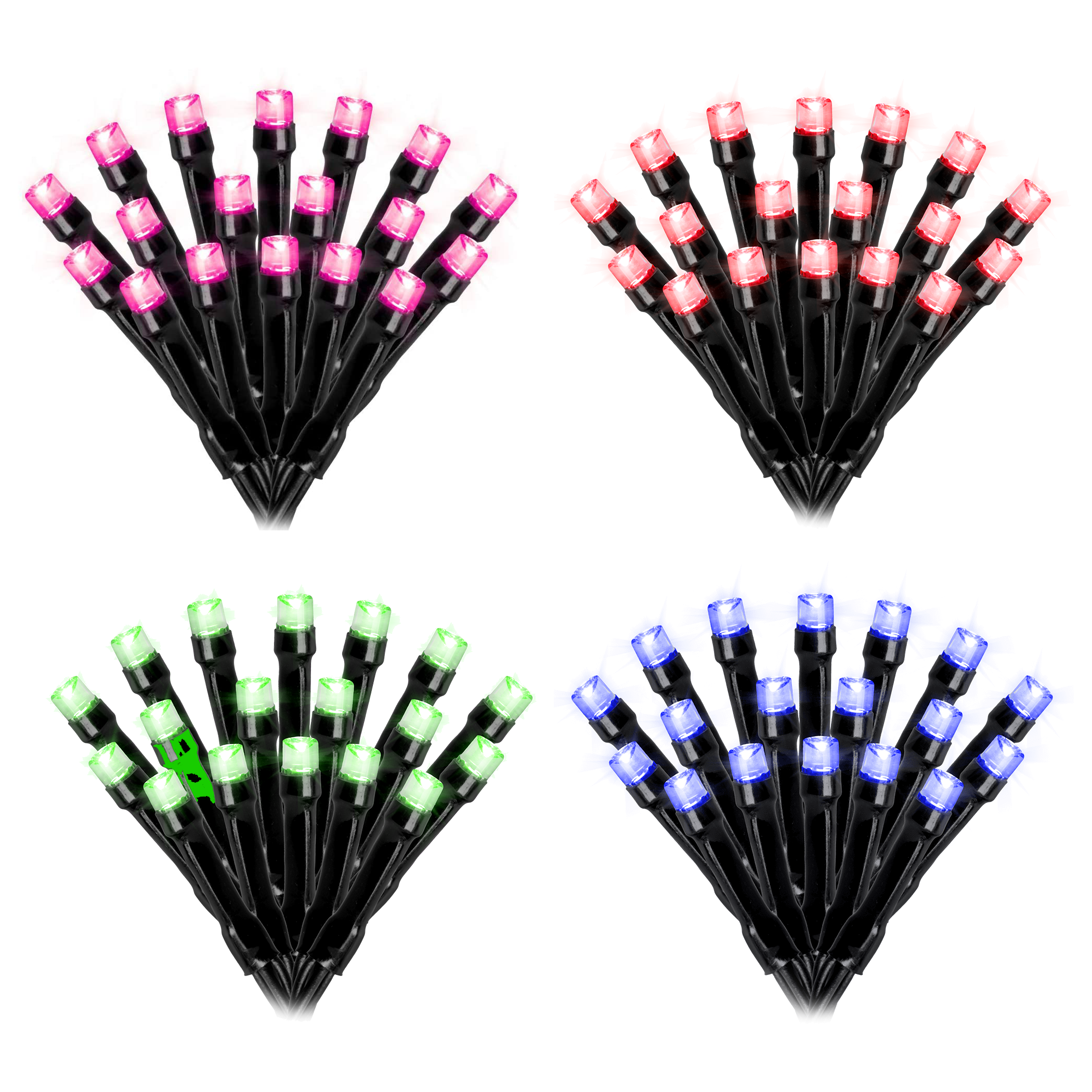 Touch Of Eco 125 Solar Powered LED String Lights, 68 Feet