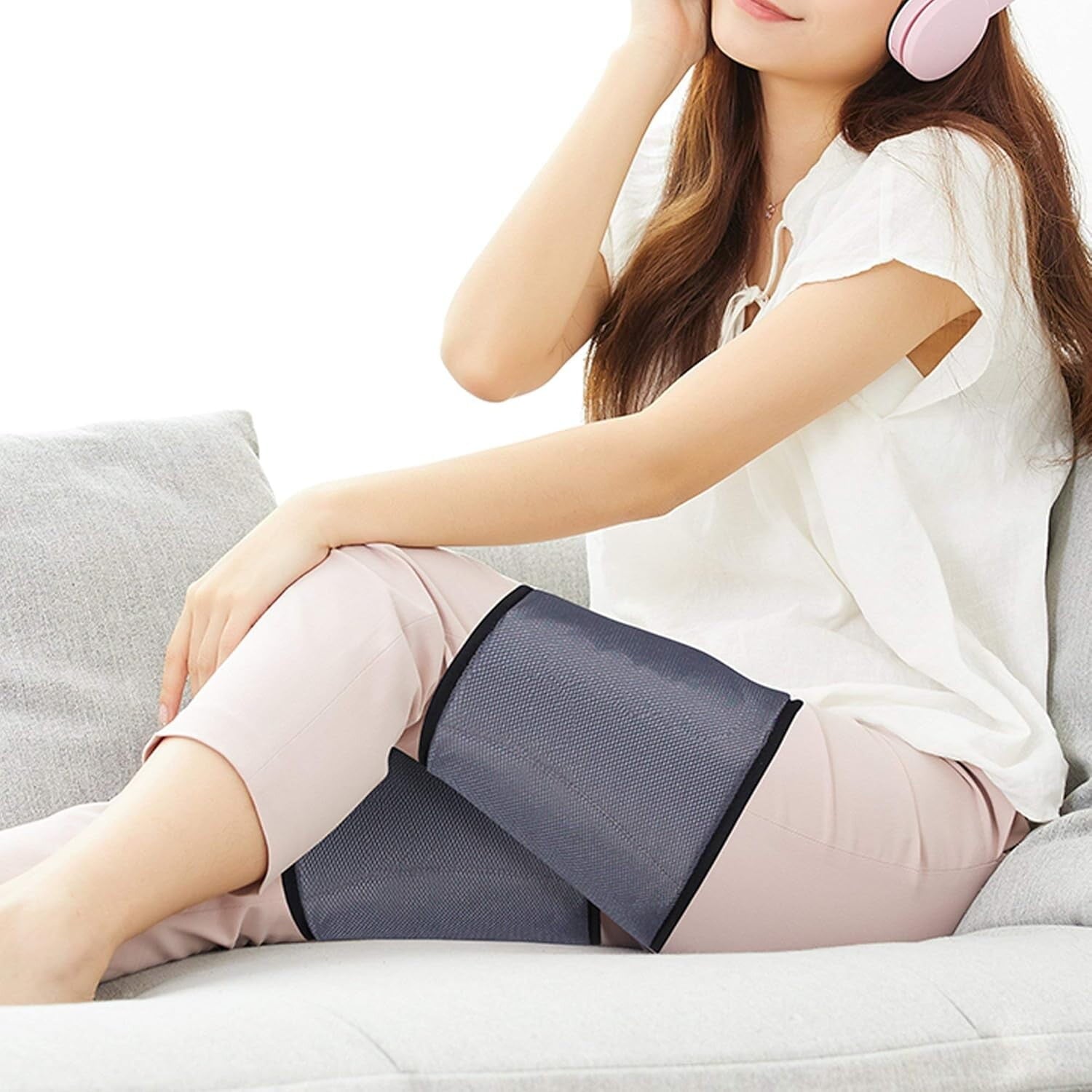 Patriot Rejuvenating Air Compression Leg Massager with 3 Intensities & 2 Levels Heating System for Circulation & Relaxation, Gray