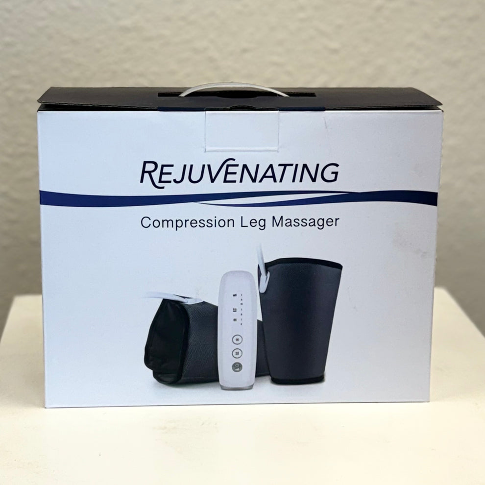 Patriot Rejuvenating Air Compression Leg Massager with 3 Intensities & 2 Levels Heating System for Circulation & Relaxation, Gray