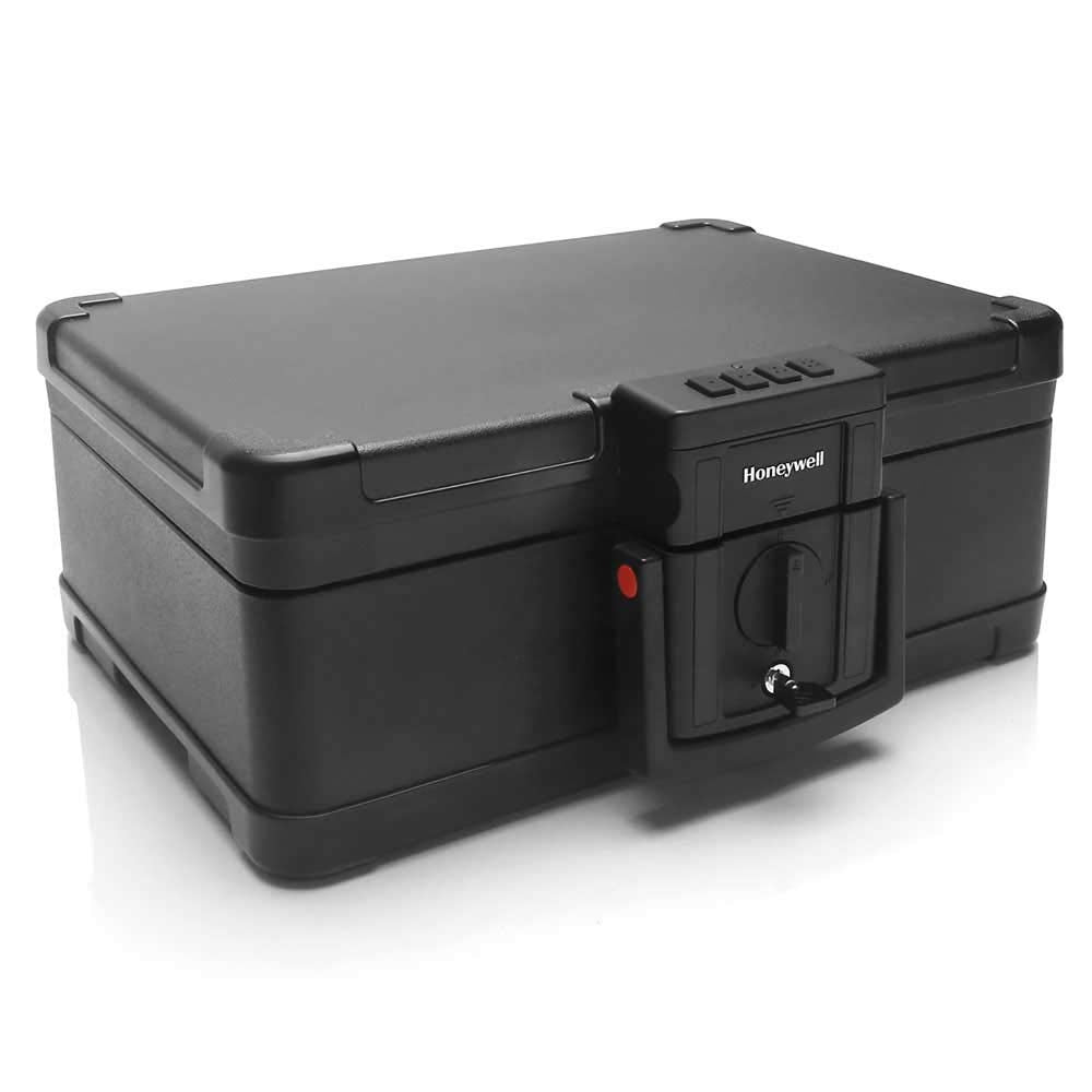 Honeywell Fire and Waterproof Safe with Touchpad Lock, 0.24 Cu Ft, Black