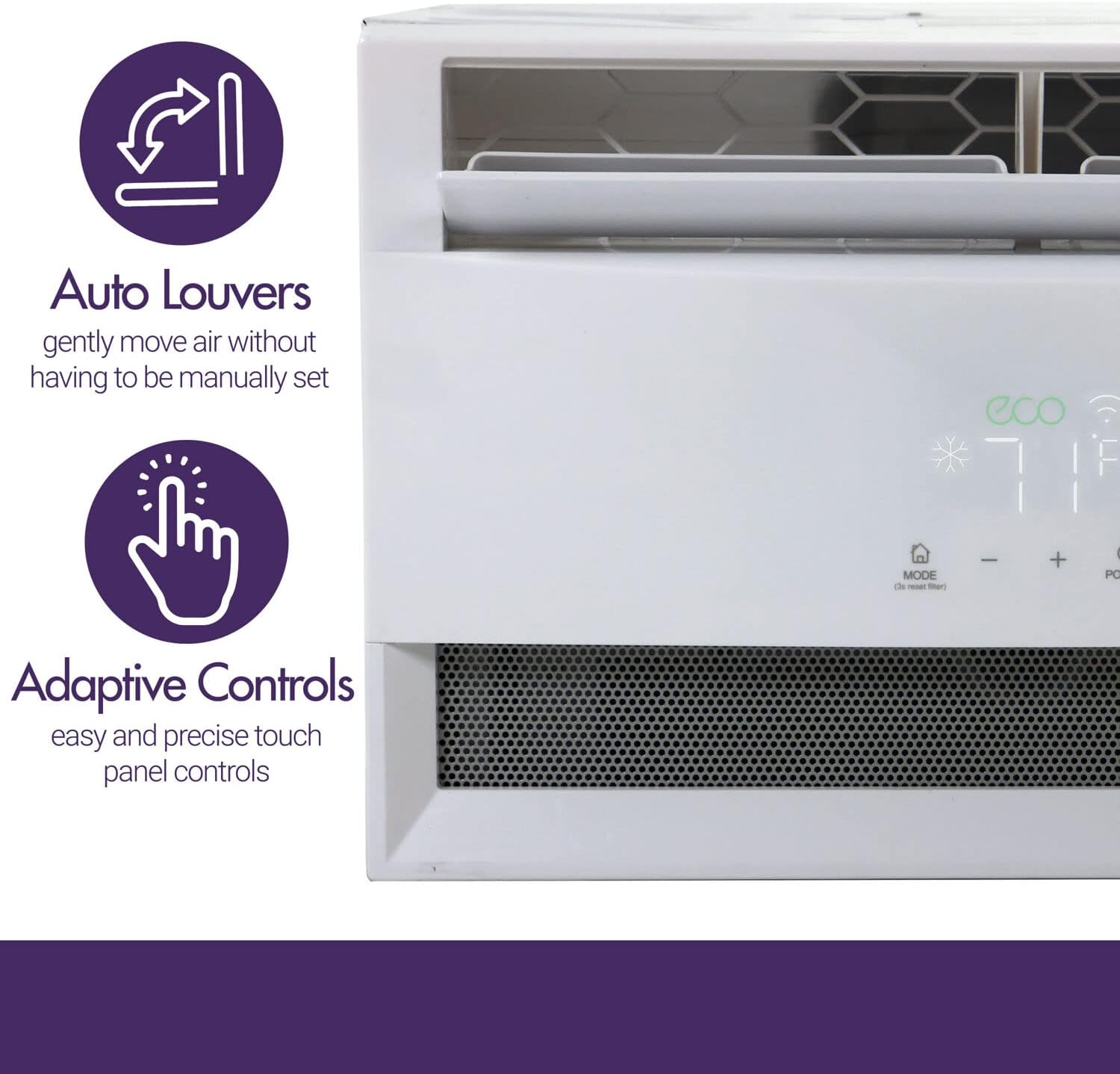 Freonic 6,000 BTU 250 sq. ft. Window Air Conditioner & Dehumidifier with Remote, White, FHCW061ABE