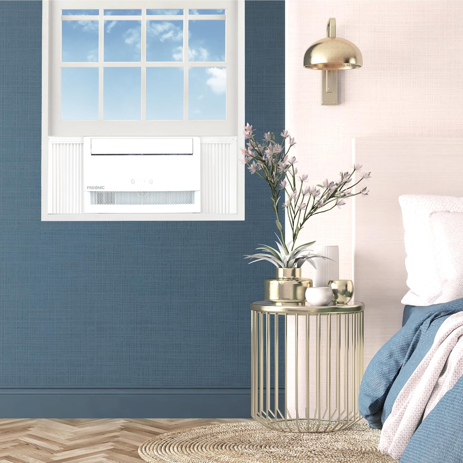 Freonic 6,000 BTU 250 sq. ft. Window Air Conditioner & Dehumidifier with Remote, White, FHCW061ABE