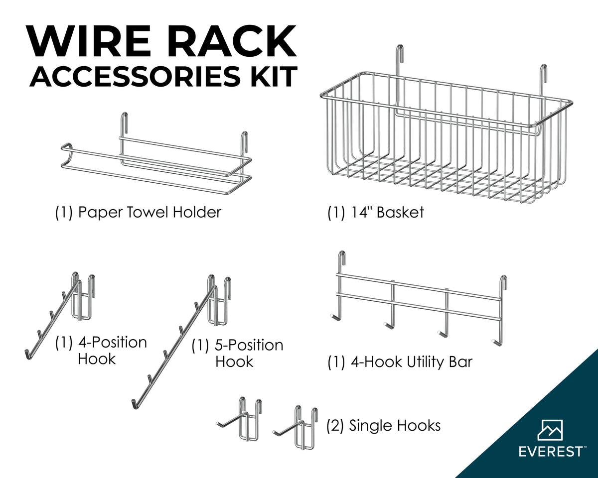 Everest Wire Rack Accessories Kit