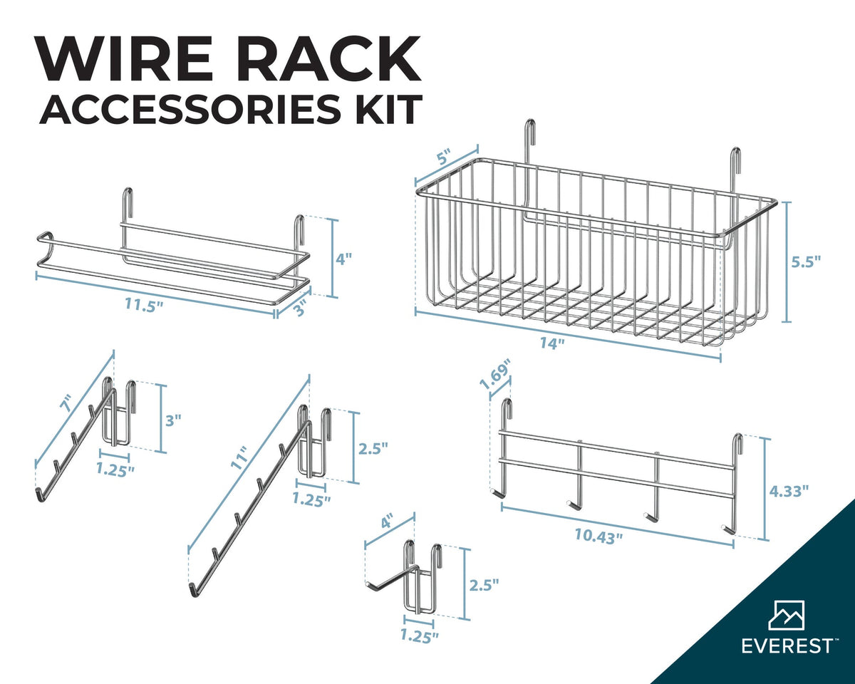 Everest Wire Rack Accessories Kit