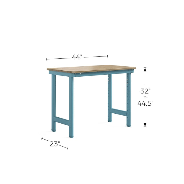 Everest Everest Work Table 44-in W x 32-in H Steel Modern Blue Freestanding Utility Storage Cabinet