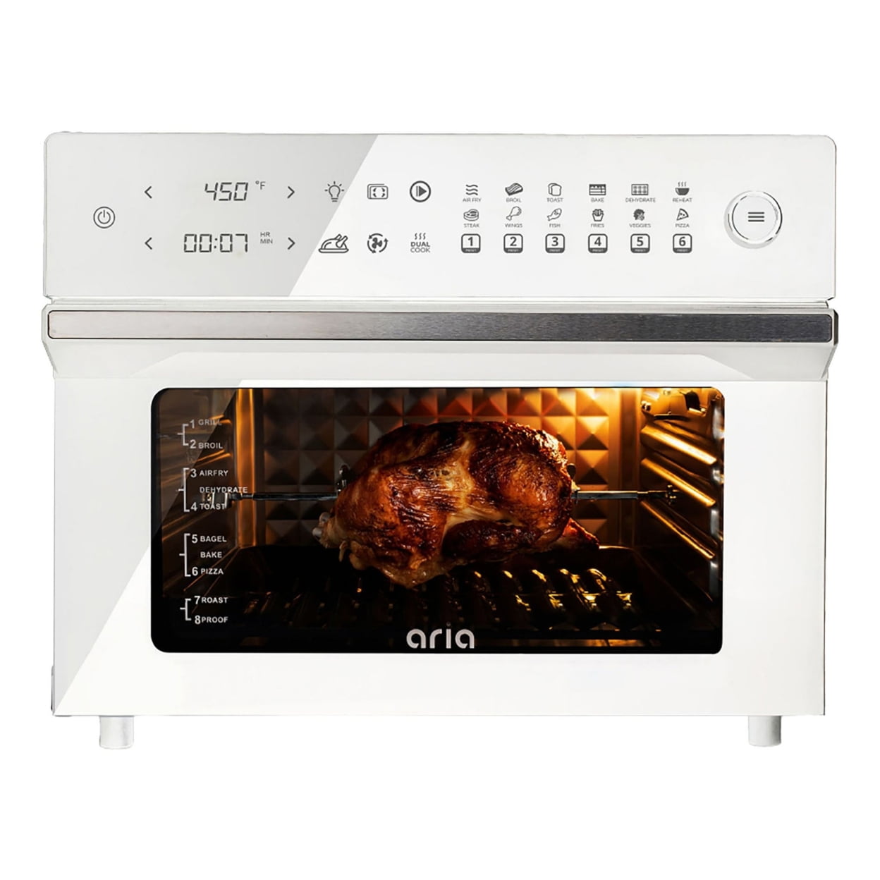 Aria Air Fryers Ariawave 36Qt Air Fryer Oven White Extra Large